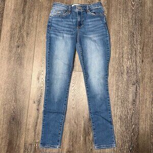 Nine West Cigarette High Rise Skinny Jeans Dark Blue Wash Denim Women's Size (4)
